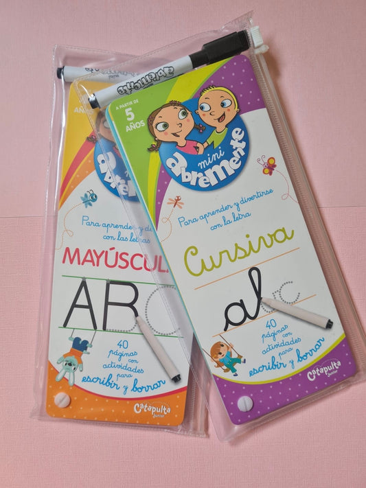 Mini abremente cursiva - mayúscula-minúscula